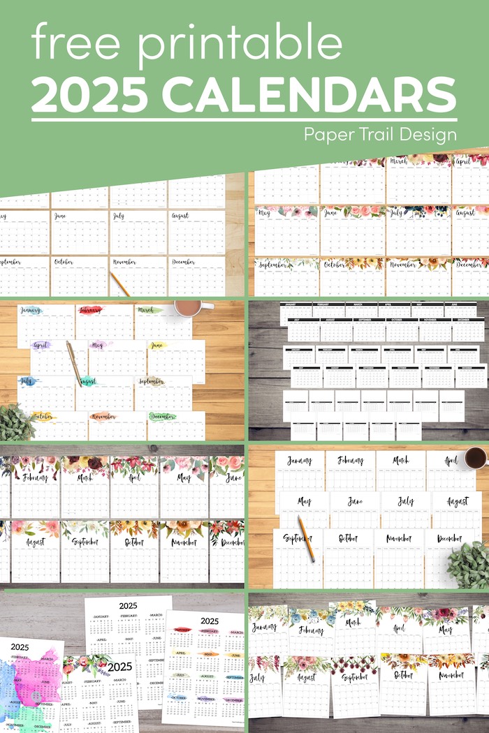 Free Printable 2025 Calendars Paper Trail Design