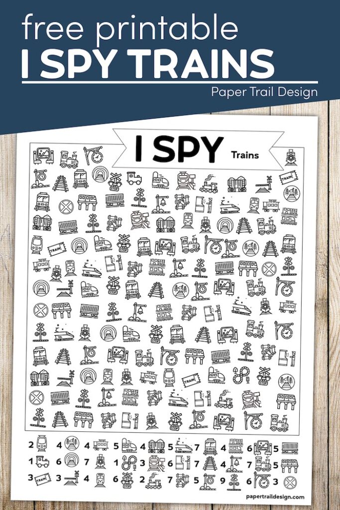 Free Printable I Spy Trains Activity - Paper Trail Design