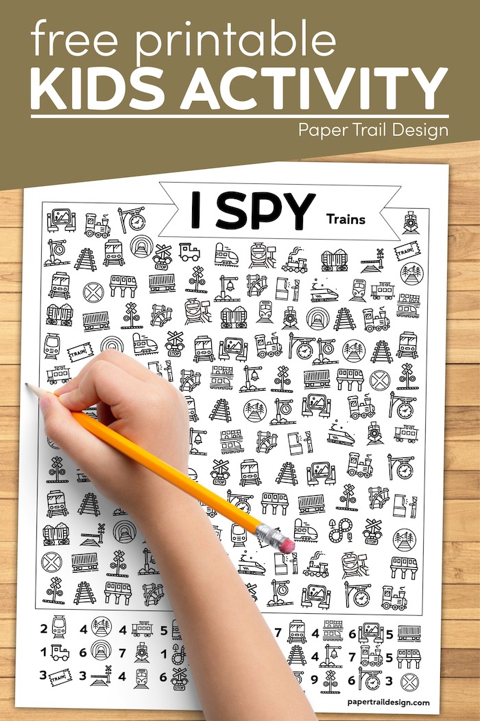 Free Printable I Spy Trains Activity - Paper Trail Design