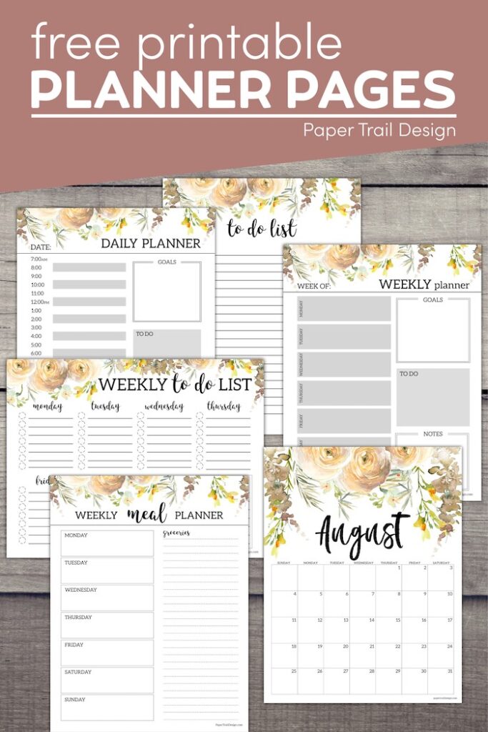 Cute Free Planner Printables - Paper Trail Design