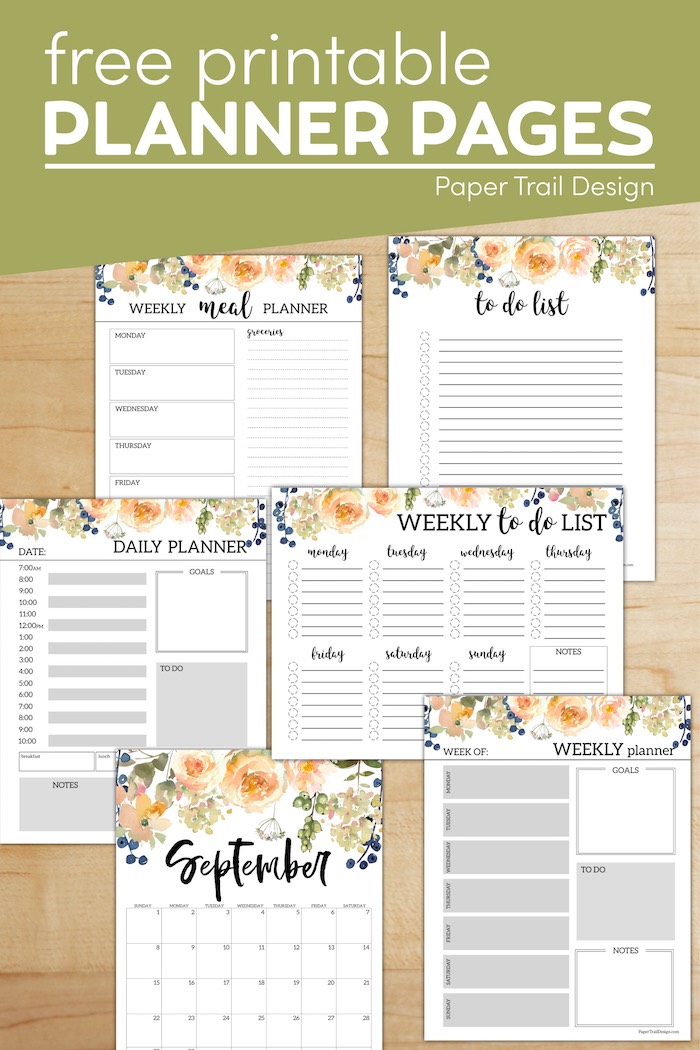 Cute Free Planner Printables - Paper Trail Design