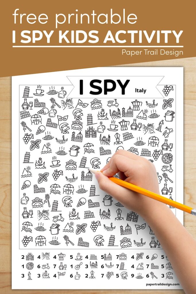 Free Printable I Spy Italy Activity - Paper Trail Design